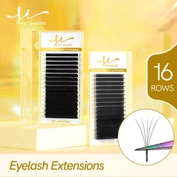 Fournitures d'extensions de cils, 16 rangées, bande fine et étroite 3D 4D 6D, outils de maquillage pour femmes, haute qualité