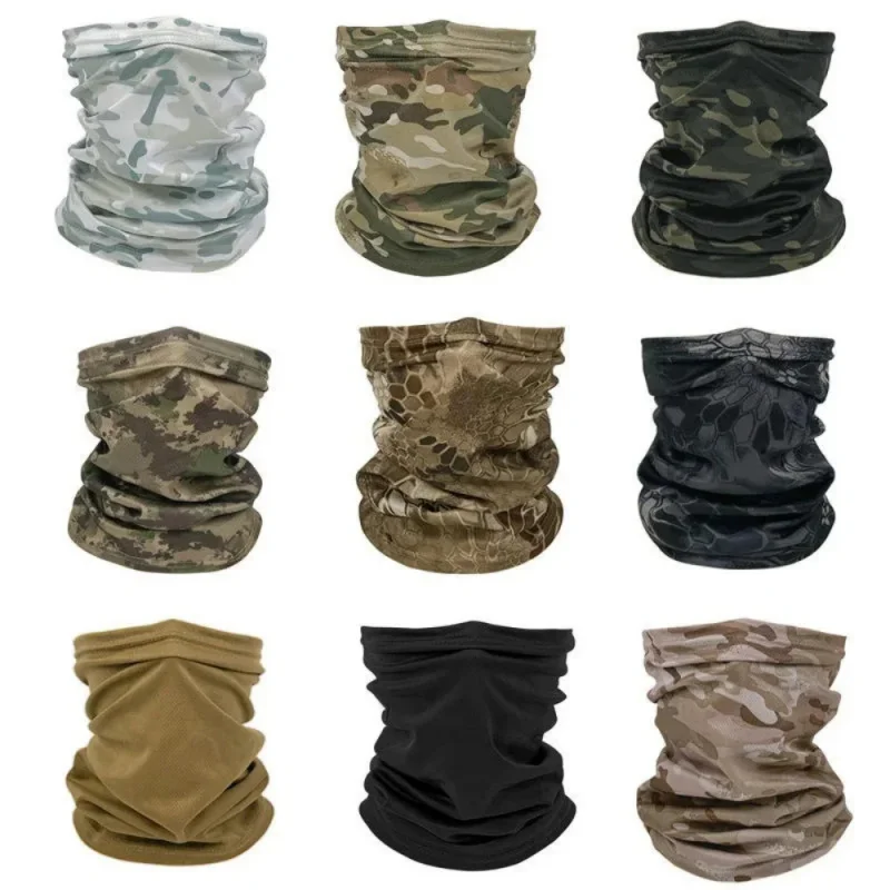Season-Universal Camouflage Tactical Scarf Breathable for Cycling Hunting Summer Running Hiking Skiing Full-Face Protection Warm
