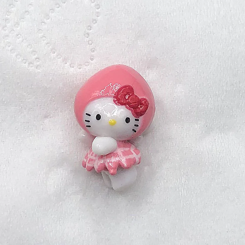 New Hello Kitty Mini 1pc Doll Model Toy Kawaii Cartoon Sanrios Anime Phone Case Nail Art Diy Patch Desktop Ornaments Accessories