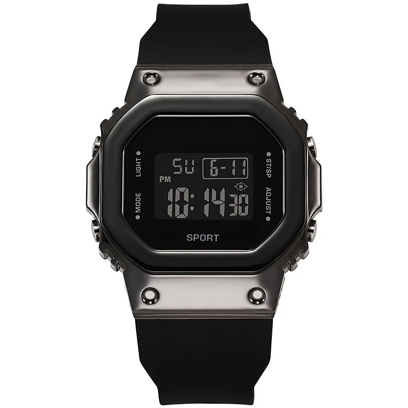 

Спортивные электронные часы для женщин и девочек, цифровые наручные часы для школьников, квадратные часы для пары, Reloj Digital Montre