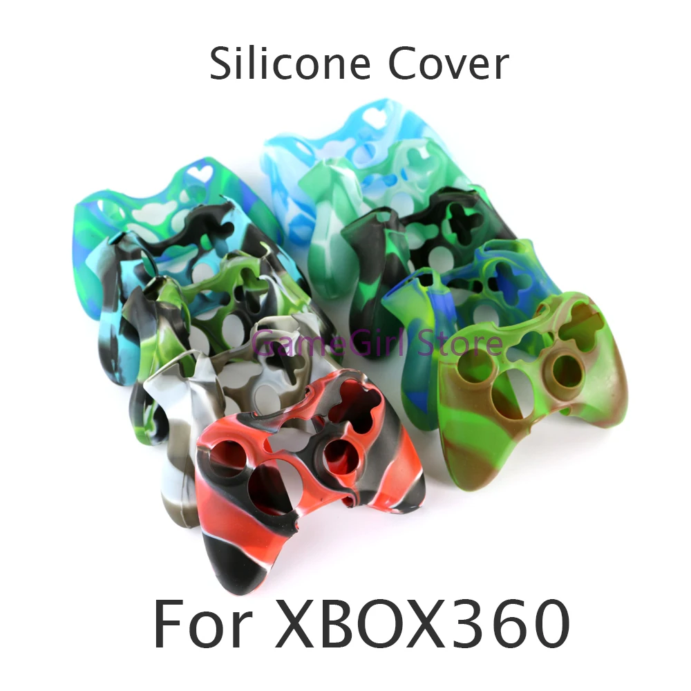 20pcs Camouflage Soft Silicone Cover Skin Protective Case For XBOX360 Xbox 360 Wireless Controller