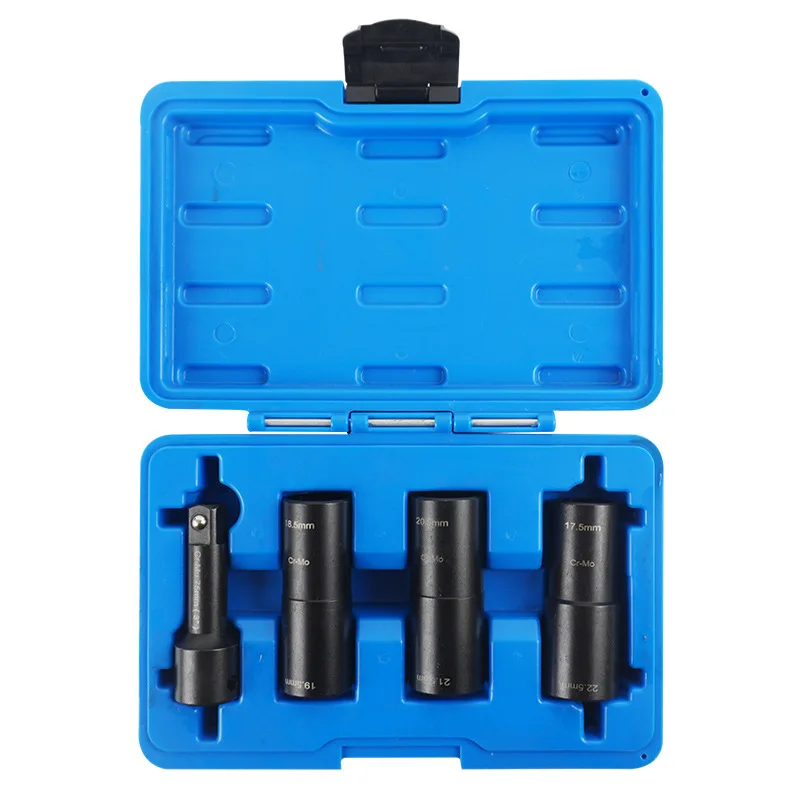 4Pcs Wheel Nut Remover Socket Dual Head Tire Socket 17.5-22.5mm for Ford Land Rover