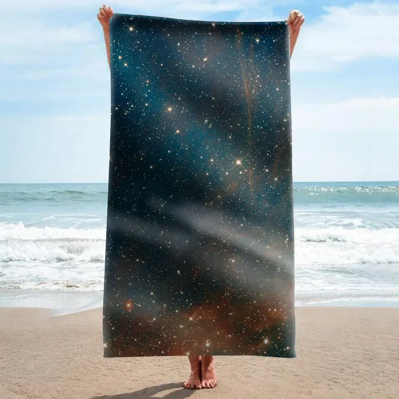 Starry Sky Bath Towels Mysterious Universe Galaxy Beach Towel Bathroom Sport Towel Microfiber Shower Quick Dry Swimming Cover