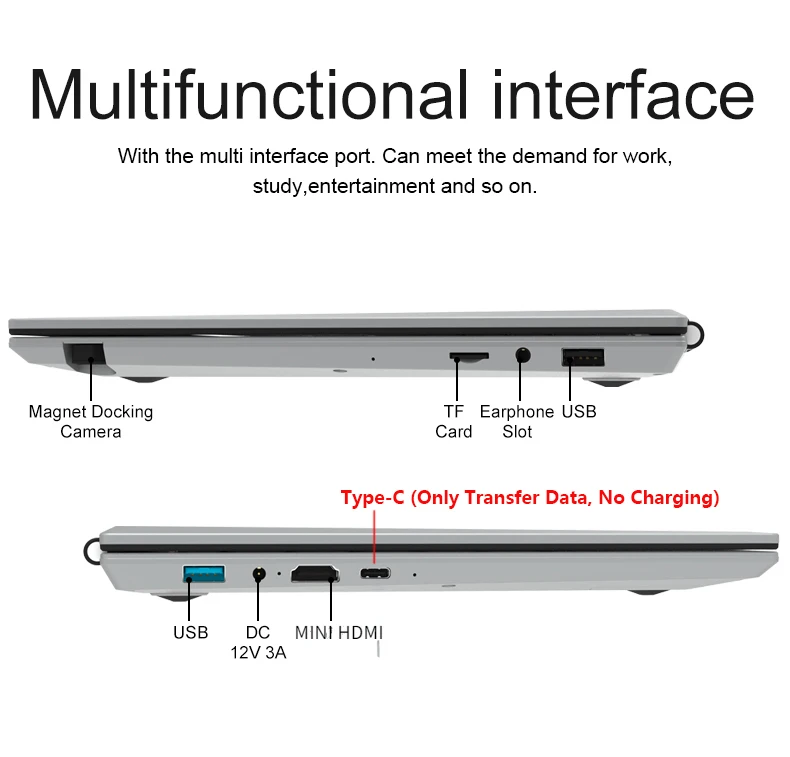 2023 ultraciency laptopy biurowe przenośne notebooki komputer z systemem Windows 11 15,6 cala Intel Celeron N5105 16GB DDR4 1TB kamera Hider