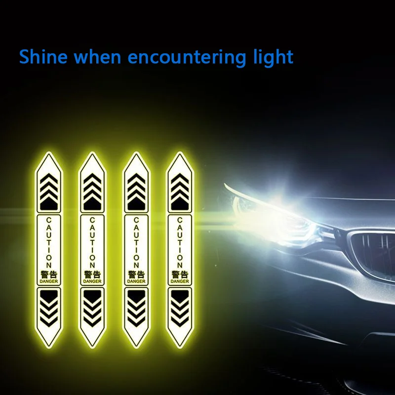 Car Door Reflective Stickers Night Safety Warning Tape Door Stickers Decorative Stickers Car Reflective Strip Car Accessories
