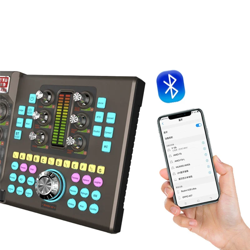 N82R SK80 For OUTDOOR Live Broadcast Sound Card Featuring Bluetooth Stereo Five-Channel Audio Singing Support