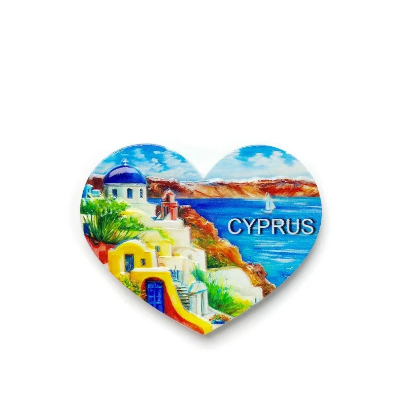 

Cyprus Coast Vacation Travel Souvenir - Personalized Magnetic Sticker for Refrigerator Creative Resin Design