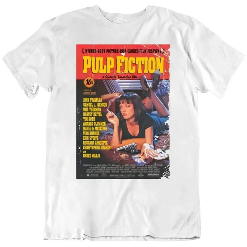 Pulp Fiction Distressed Movie Poster Fan T Shirt