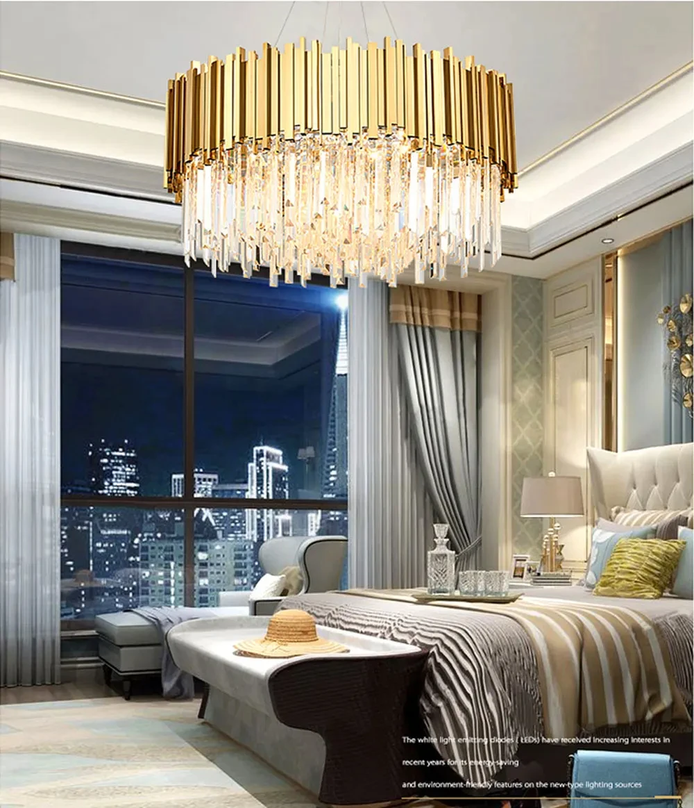 

Luxury LED Modern Gold Crystal Oval Round Ceiling Light Apartment Villa Hotel Ceiling Light YX918TB