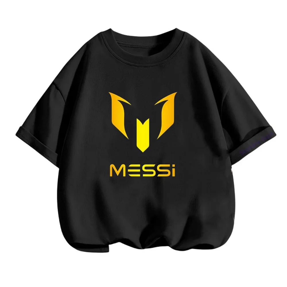 Camiseta de Messi del mismo estilo para niños, camisa Que Mira Bobo 3d, Tops de verano para niñas, camiseta informal de manga corta para adolescentes, moda