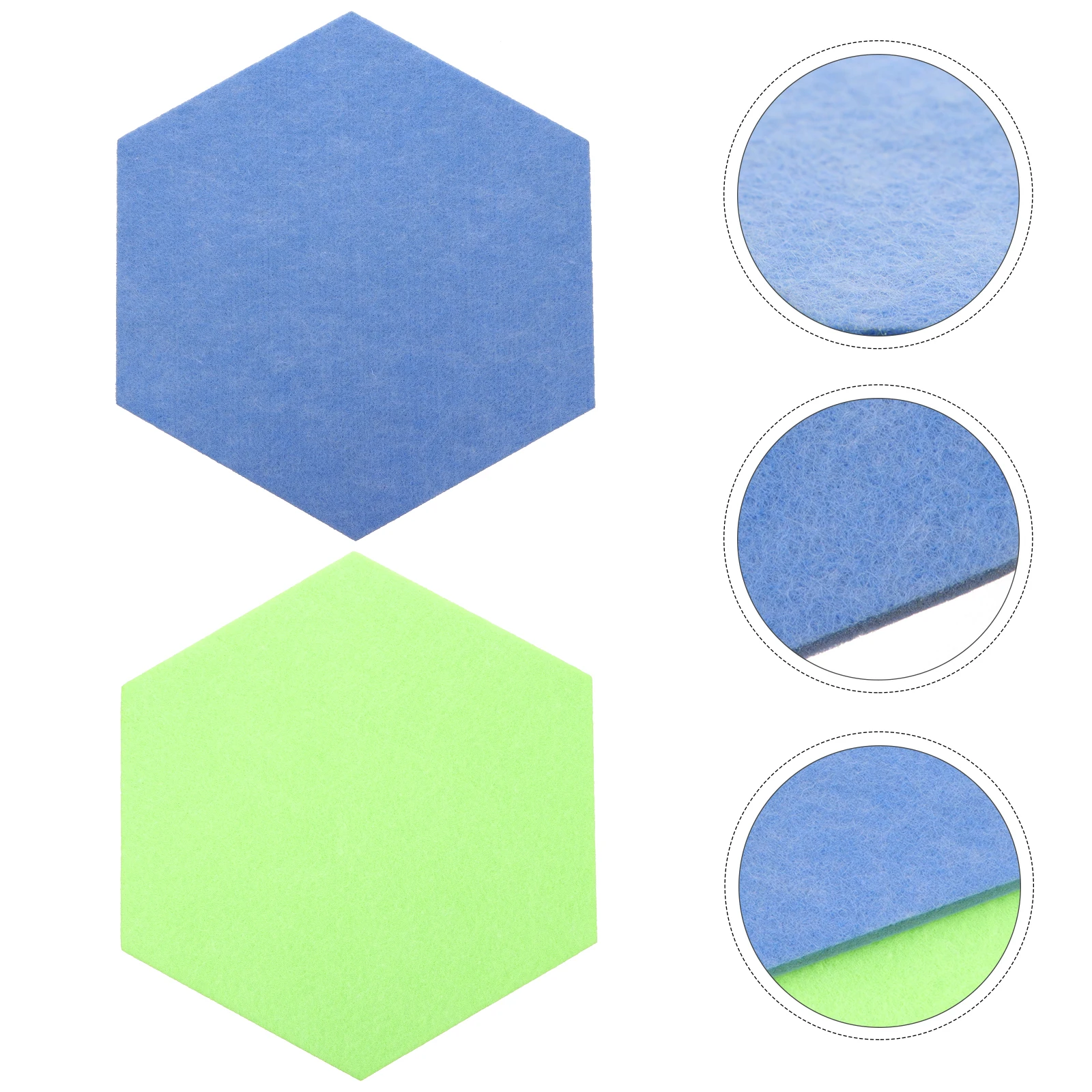 2pcs Hexagon Message Board Felt Display Bulletin Tiles Wall Decor Photo Boards Bright Color Stylish Practical