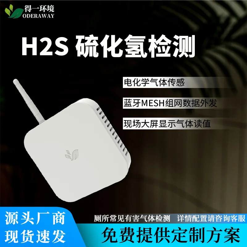 Indoor Hydrogen Sulfide Gas Sensor, Air Quality Detection, Electrochemical Measurement System, Wall-mounted Ceiling Monitor