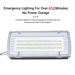 Emergency Light Lamp 450 Minutes Long-Term Emergency Lighting Ip65 Three Proof Light With Built-In 2 * 18650 Battery Ac85-265v