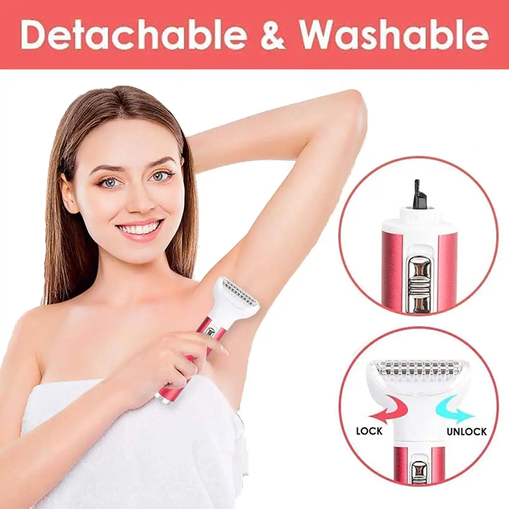 5 in 1 Women Epilator Female Eyebrow Trimmer Lady Shaver For Hair Removal Shaving Machine Face Depilator Bikini Depilatory