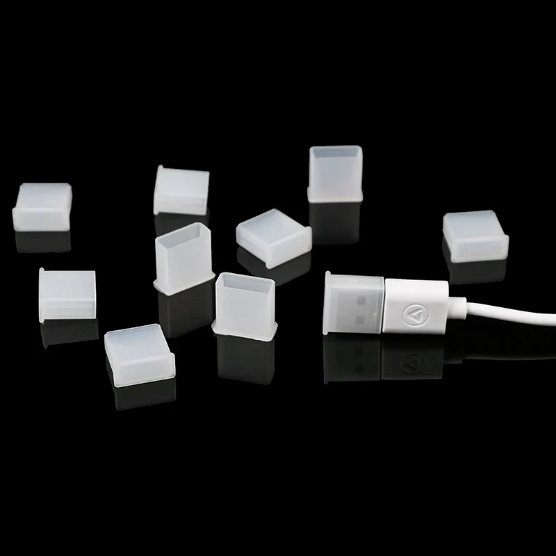 10Pcs Plastic USB male anti-dust plug stopper cap cover protector lids Consumer Electronics.
