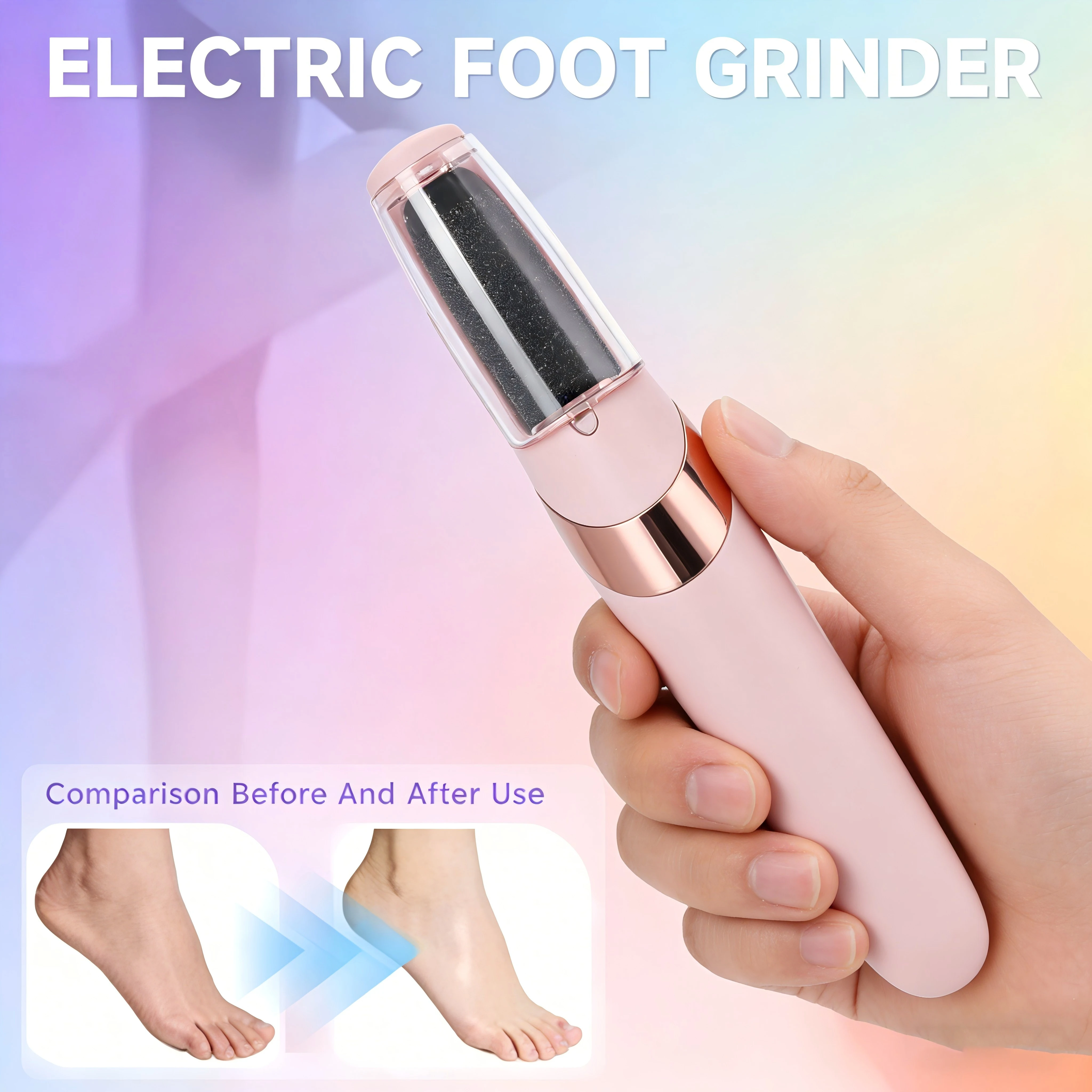 

Upgrade your foot care routine with this electric foot file! This electric foot file features USB charging, automatic operation