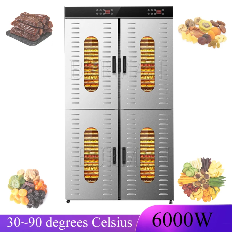 80 Layer Fruit Dryer Food Dehydrator Meat  Seafood Food Processing Machine Commercial Household Vegetables Kitchen Appliances