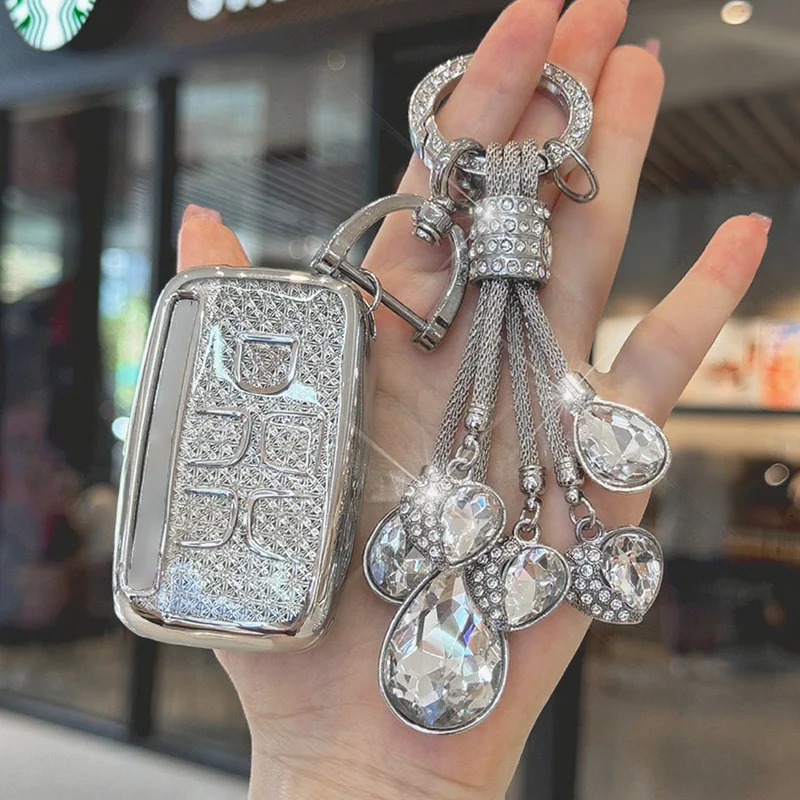 White Diamond TPU for Land Rover Range Rover Sport Evoque Freelander for Jaguar XF XJ XE XJL XF Remote Car Key Case Cover Fob - Image 3