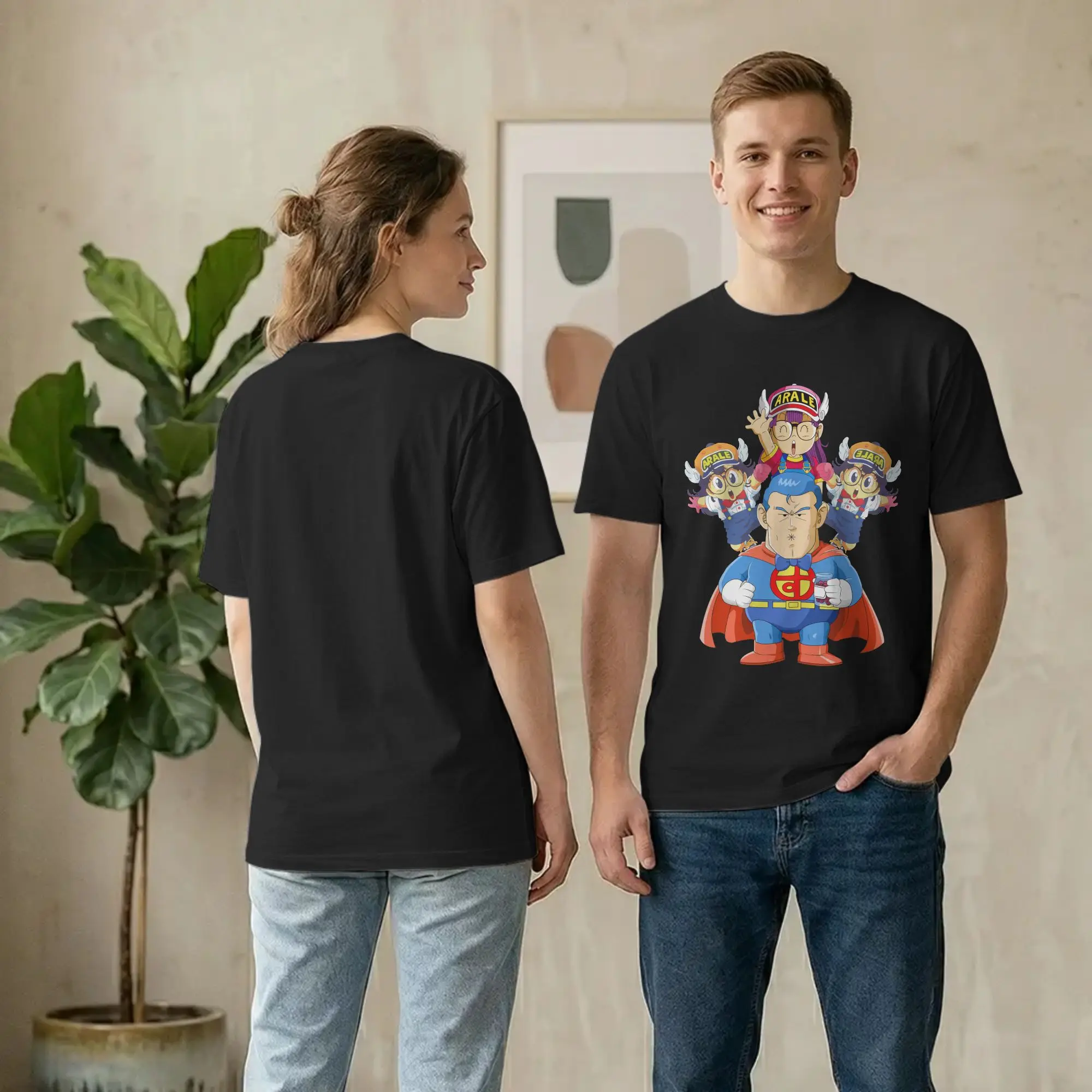 Dr. Slump And Arale Men Women T Shirt  Fashion Tee Shirt Short Sleeve Round Neck T-Shirts 100% Cotton Printed Clothes