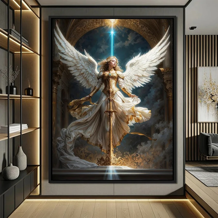 DIY Diamond Painting Vintage Renaissance Christian Religious Angel Diamond Embroidery Cross Stitch Mosaic Handmade Gift