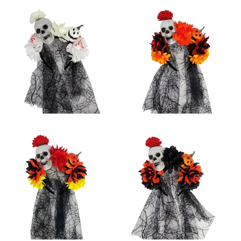 x7xb-fascia-per-accessori-per-capelli-halloween-con-dettaglio-in-rete-teschio-e-zucca-per-festa