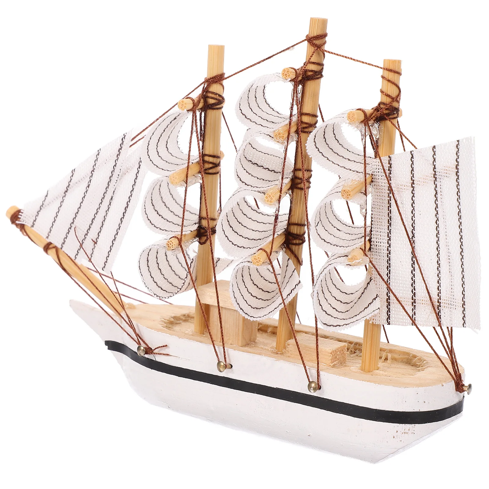

Sailing Decoration Boat Desktop Ornament Model Beach Themed Room Wooden Boating Decorations