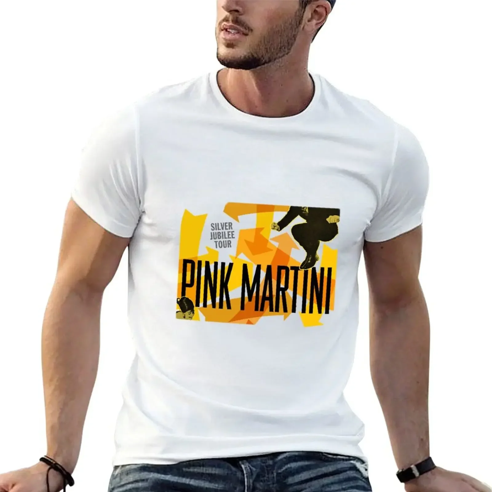 PINK MARTINI TOUR T-Shirt plain graphic t shirts animal prinfor boys shirts graphic tee t shirt men 100℅ cotton
