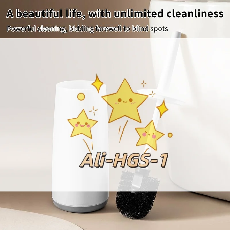 

Plastic Toilet Cleaning Brush with Splash Proof Handle and Base for Bathroom Deep Cleaning and Easy Storage Solution