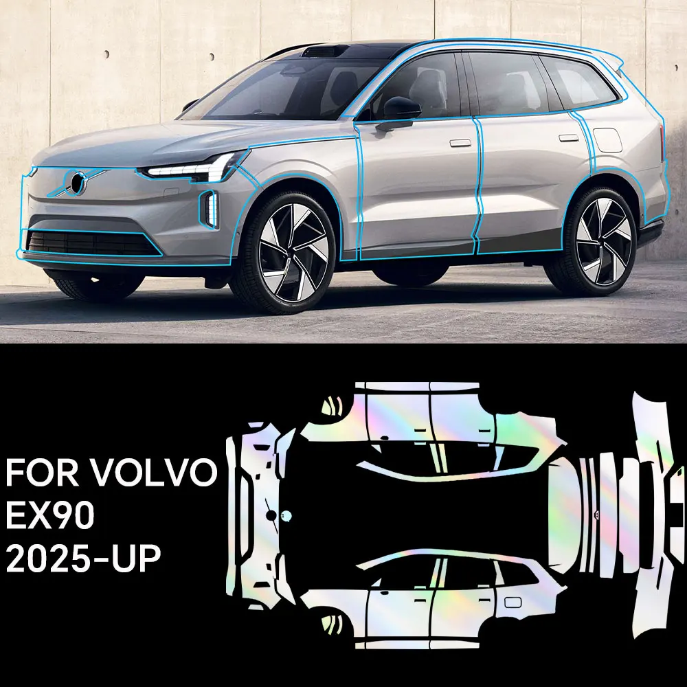 

Передний бампер на заказ для Volvo EX90 2025-UP ТПУ 8,5 мил, защитная пленка для автомобильной краски, предварительно вырезанная, устойчивая к царапинам автомобильные аксессуары