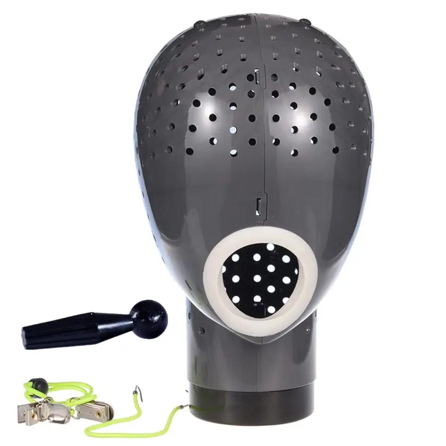 

Hair Dryer Wig Stand Holder Mannequin Head, Drying Wig From Inside to Outside, Quickly, Easily, For Lace Scalp Cap Net Dark Grey