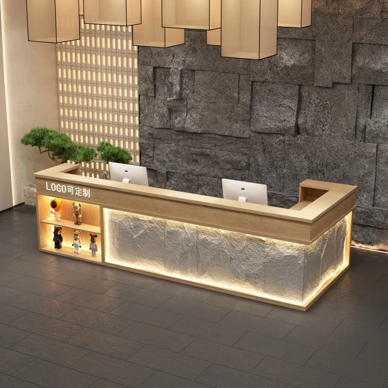 

modern high-end customization Furniture New Chinese Reception Desks hotel B & B bar retro health club restaurant Reception Desks