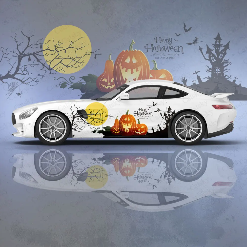 

Halloween Pumpkin Party Car Body Stickers Anime Itasha Vinyl Car Side Decal Sticker Car Sticker Automotive Decor Film