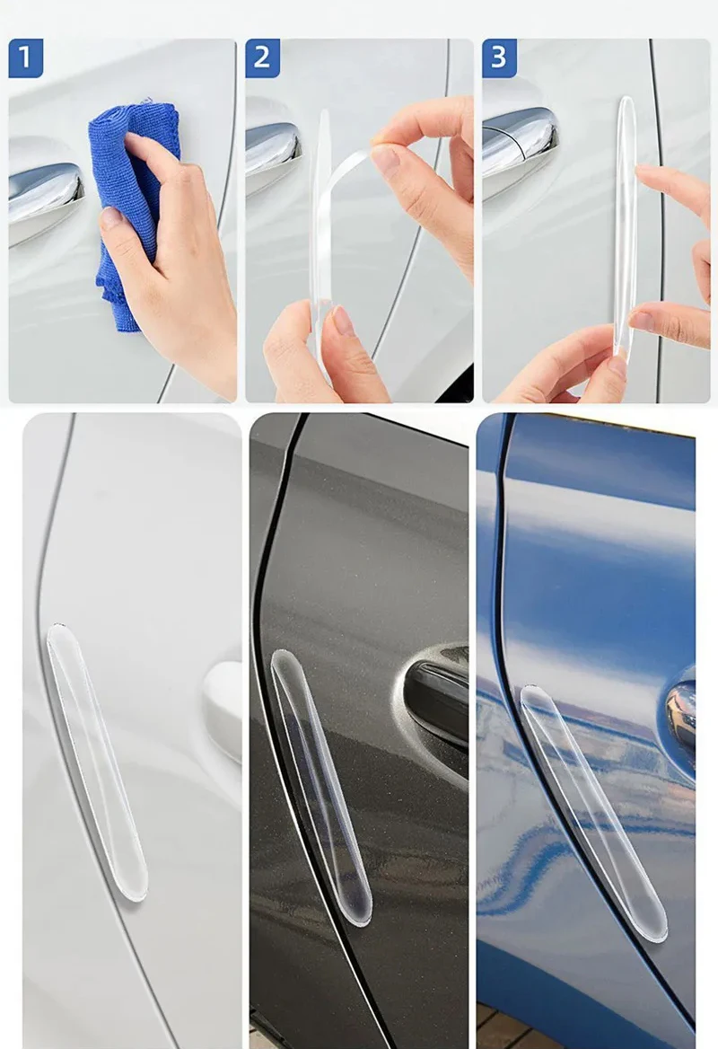 4pc Auto Türgriff Schüssel Kratzschutz Aufkleber Universal Unsichtbare Autos Aufkleber Auto Griff Anti-kollision Schutz Streifen – Detail 12