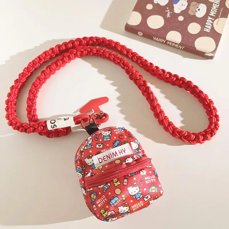 

Sanrio Hello Kitty Coin Purse Pendant Envelope Cartoon KT Cat Bag Pendant Mini Bag Crossbody Long Rope Shoulder Chain Universal