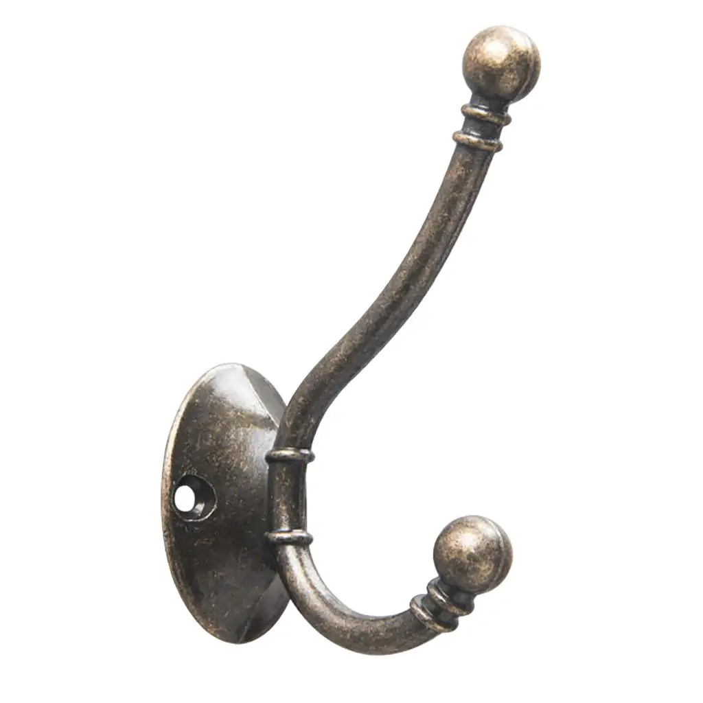 Decorative Wall Hooks for Clothes Metal Vintage Farmhouse Towel Rack Zinc Alloy Coat Hook with Screw