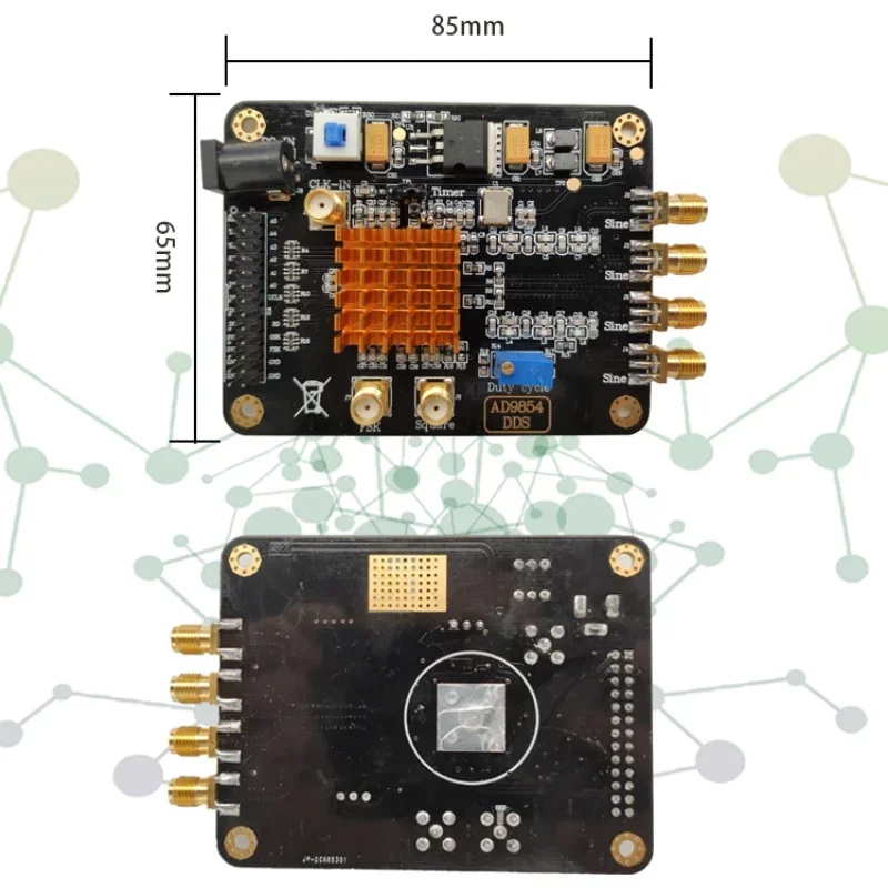 AD9854 DDS Waveform Generator (200MHz) - Supports Sine/Square Wave, AM/FM/FSK for Laboratory Measurement & Embedded Systems