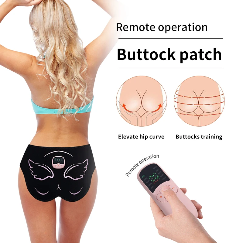 Electric EMS Hips Trainer Butt Muscle Stimulator USB Rechargable Buttocks Lifting Massage Toner Lose Weight Fitness Massager