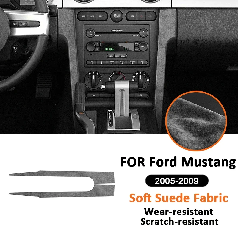 

For Ford Mustang 2005-2009 Soft suede Fabic car parts center console panel side trim interior sticker