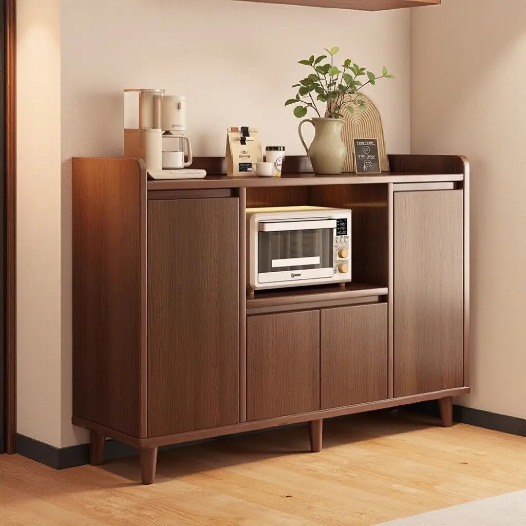 

Solid Wood Dining Side Cabinet Middle Antique Locker Integrated Against The Wall Living Room Storage Locker Tea Side Cabinet