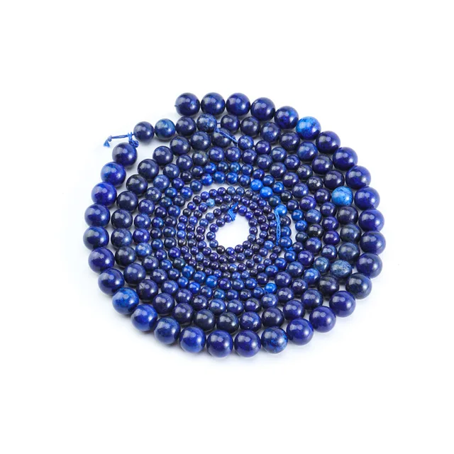 Koraliki z kamienia naturalnego Lapis Lazuli okrągłe luźne kamienne koraliki do tworzenia biżuterii DIY bransoletki kolczyki akcesoria 15 ''6/8/10mm