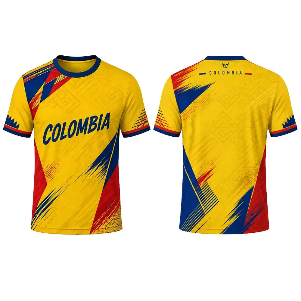 Colombia Flag 3D Print T-shirt Summer Outdoor Sports Quick Dry Breathable Football Jersey Men Women Street Fashion Casual Tops image 6