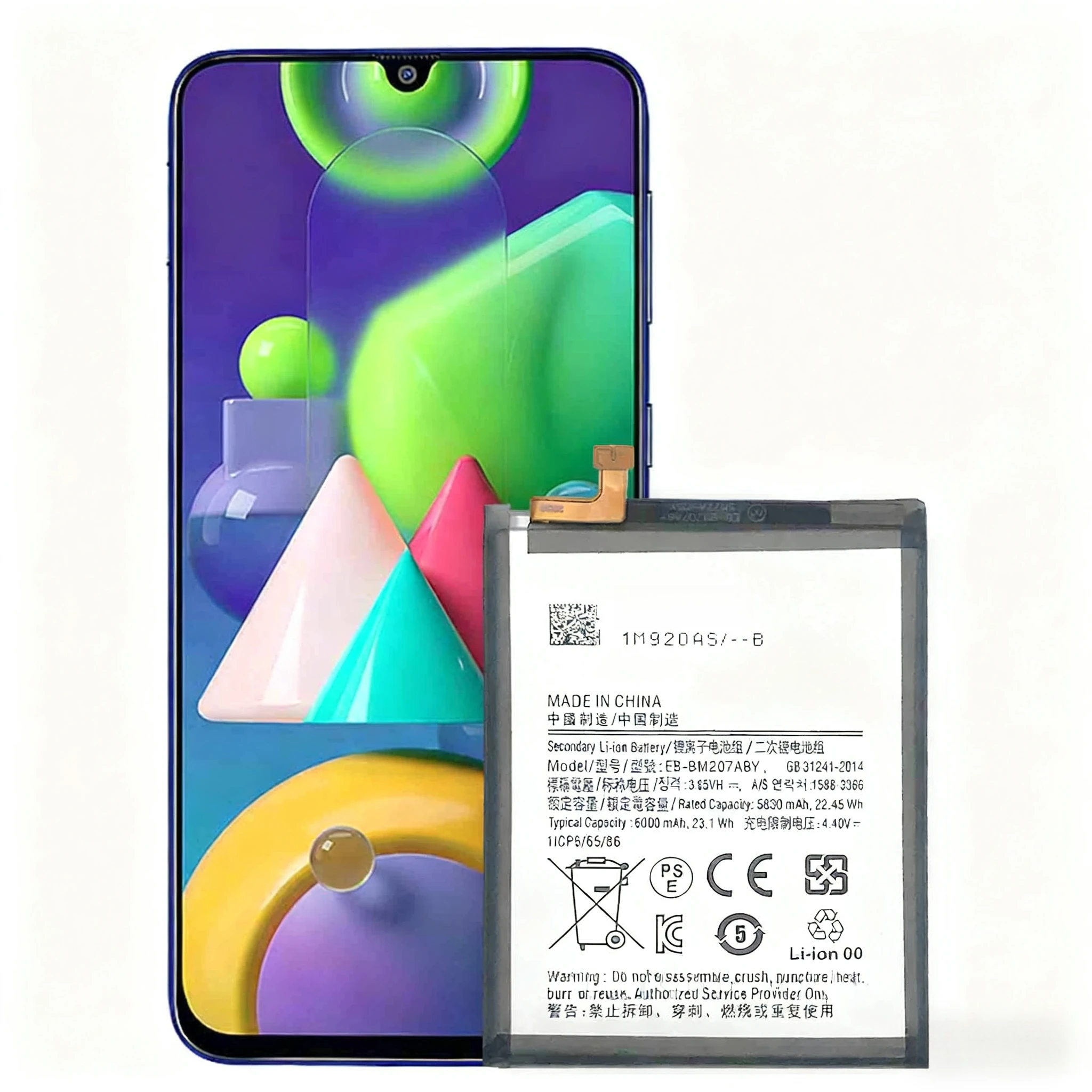 EB-BM207ABY 6000mAh لسامسونج M30S M31 M315 M307 M21 F41 M21S بطارية الهاتف المحمول + أدوات #5