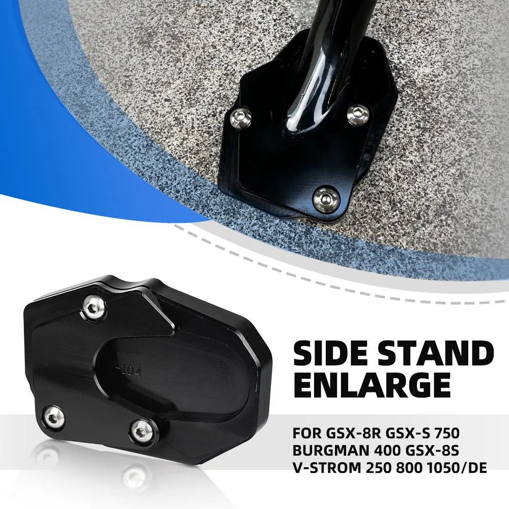 

Foot Side Stand Extension Pad Support Plate FOR SUZUKI GSX-8R GSX-S 750 Burgman 400 GSX-8S V-Strom 250 800 1050/DE Kickstand