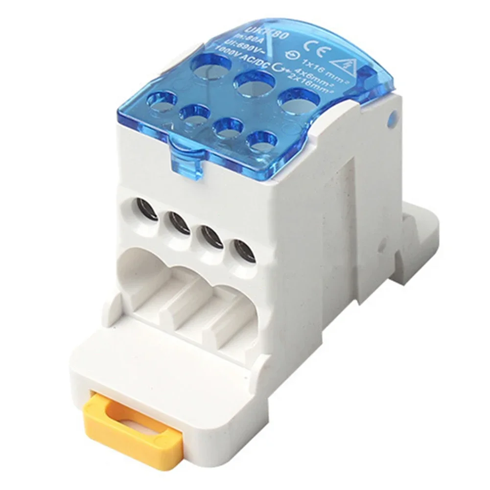 

Color Blue Distribution Terminal Block Rail Installation Terminal Block Terminal Block Junction Thickened Copper Guide