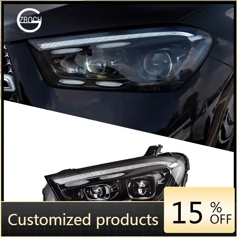 

GLE Headlights for GLE Class W167 2019+ Old to New High Configuration LED Headlights Plug and Play GLE Head Lamp