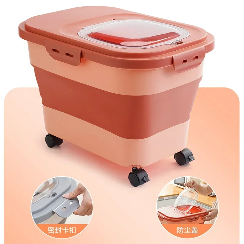 Boîte de Rangement de Riz Pliable, Usage Domestique, Humidité et Insecte Vert, Mars et Mars Divers, E27