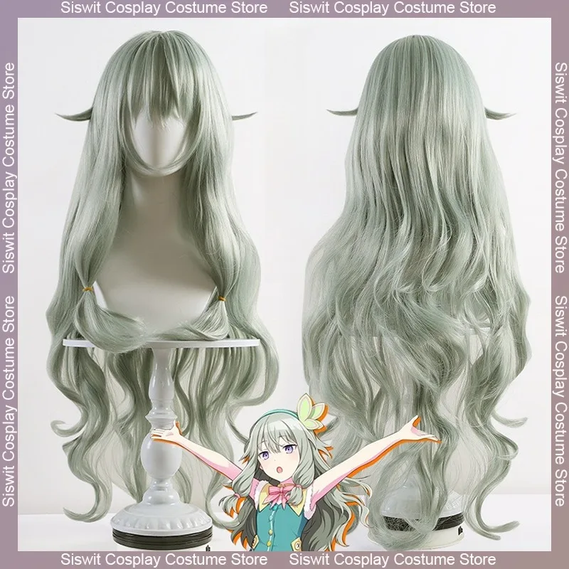 Project Sekai Wig Косплей Kusanagi Nene Panggung Warna-warni Аксессуары для волос Hi teksto Panjang Аниме Парики Sintetis Tahan Panas
