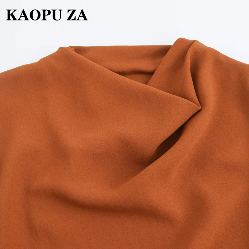 KAOPU ZA-Vestido de festa de cetim feminino sem mangas, preto e vermelho, novo, verão, 2022