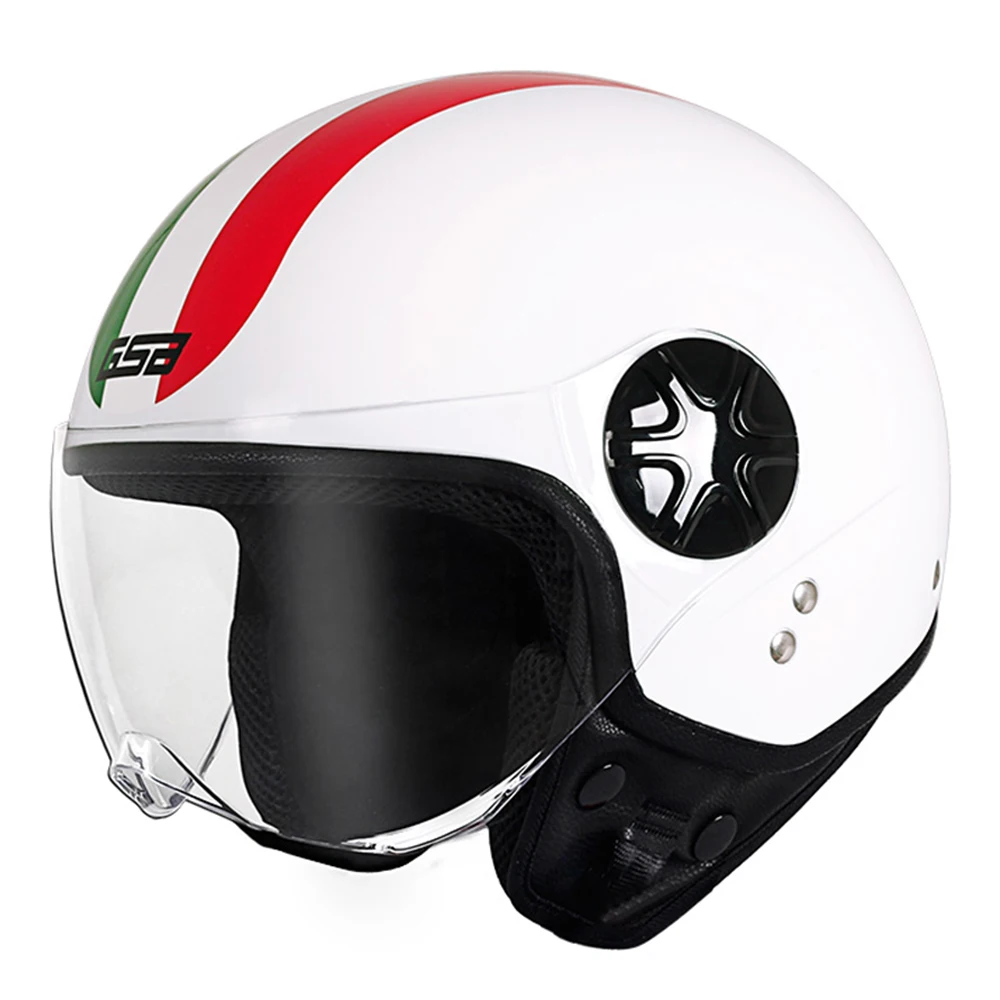 

M-XL White Europe Wear-Resistant Motocross Equipment Anti-Fall Biker Kask Open Face Motorcycle Helmet Breathable Head Protection