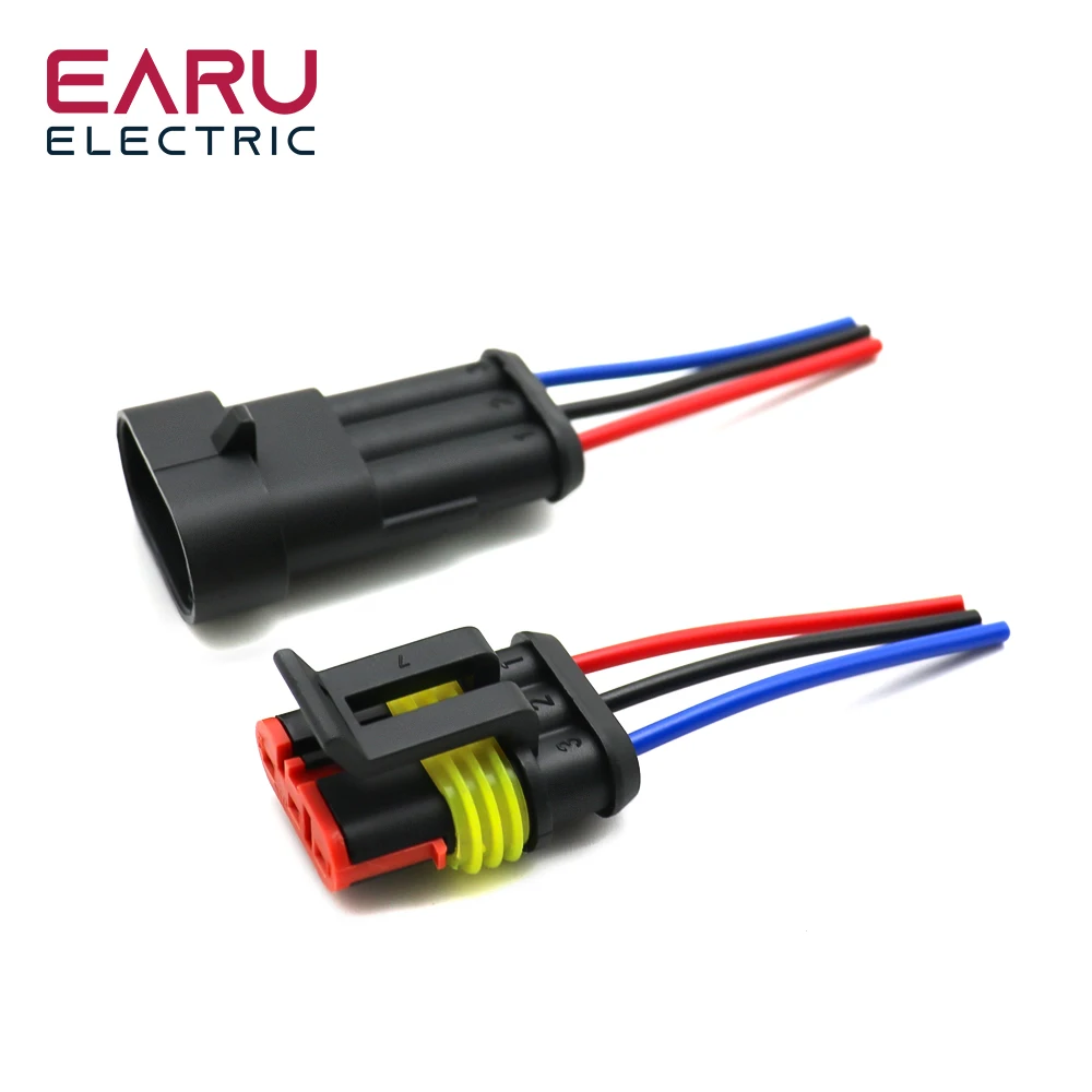 Car Wire Harness Plug Waterproof Joint Connector With Wire 1P 2P 3P 4P 5P 6P Plug-In Terminal Male Female Pair Plug-In Connector